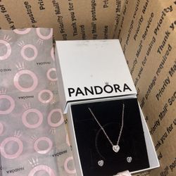 125 Each Set Pandora necklace and earrings set