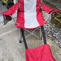 Foldable Camping Chair With Foot Rest