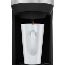 BELLA Dual Brew Single Serve Coffee Maker, K-cup Compatible with Ground Coffee Basket & Adapter - Carefree Auto Shut Off & Adjustable Tray, 14oz, Blac