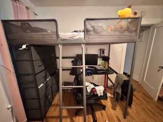 Twin loft bed  with mattress included