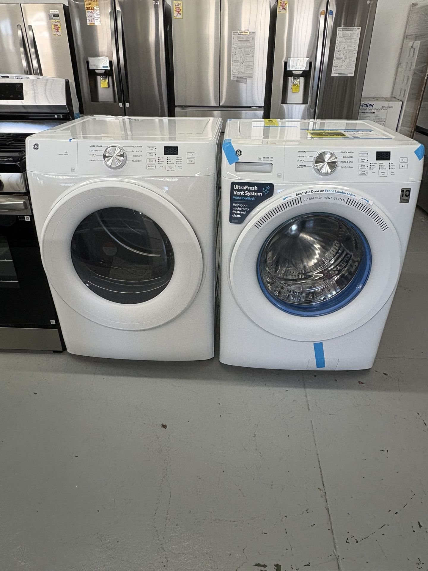 Ge Set 4.6 Cu Ft Washer And Dryer Gas
