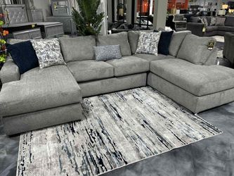 GREY DOUBLE CHAISE BRAND NEW SECTIONAL SAME DAY DELIVERY 