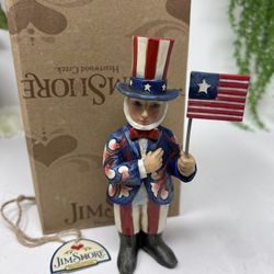 J10 Jim Shore Heartwood Creek – Uncle Sam Patriotic Figurine – 5.25” – With Box & Tag