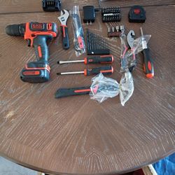 Black & Decker Drill And Basic Household Tools 
