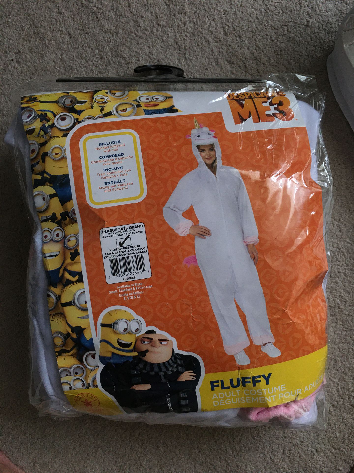 Fluffy unicorn costume