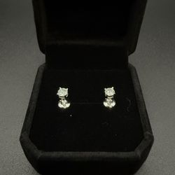 VVS1 Earrings | 4MM 925 Silver | GRA Certified | Diamond Tester Pass
