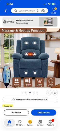Swivel Rocker Recliner with heated massage
