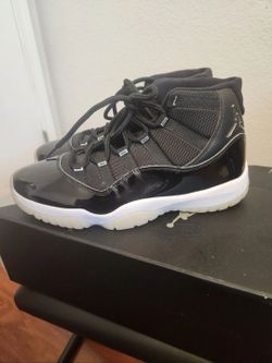 Jordan Air Jordan 11 Jubilee Men's Black/White Mid Top Lace-Up Sneakers