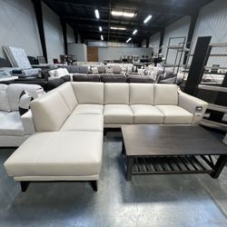 Genuine Leather Sectional 
