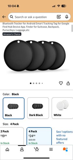 Bluetooth Tracker for Android – 4 Pack (Black)