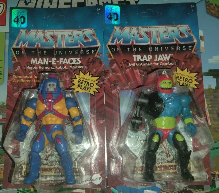 Masters Of The Universe Man E Faces And Trap Jaw Retro Play