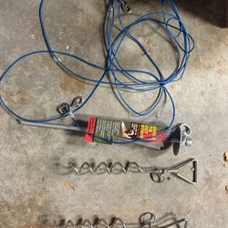 Dog Tie Out Stakes and Cable for Large Dog