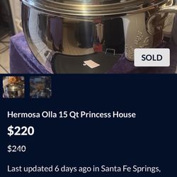 Hermosa Olla 15 Qt Princess House