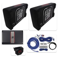 FOR SALE ONLY BASS PACKAGE KICKER AUDIO FIT SINGLE AND CREW CAB TRUCKS