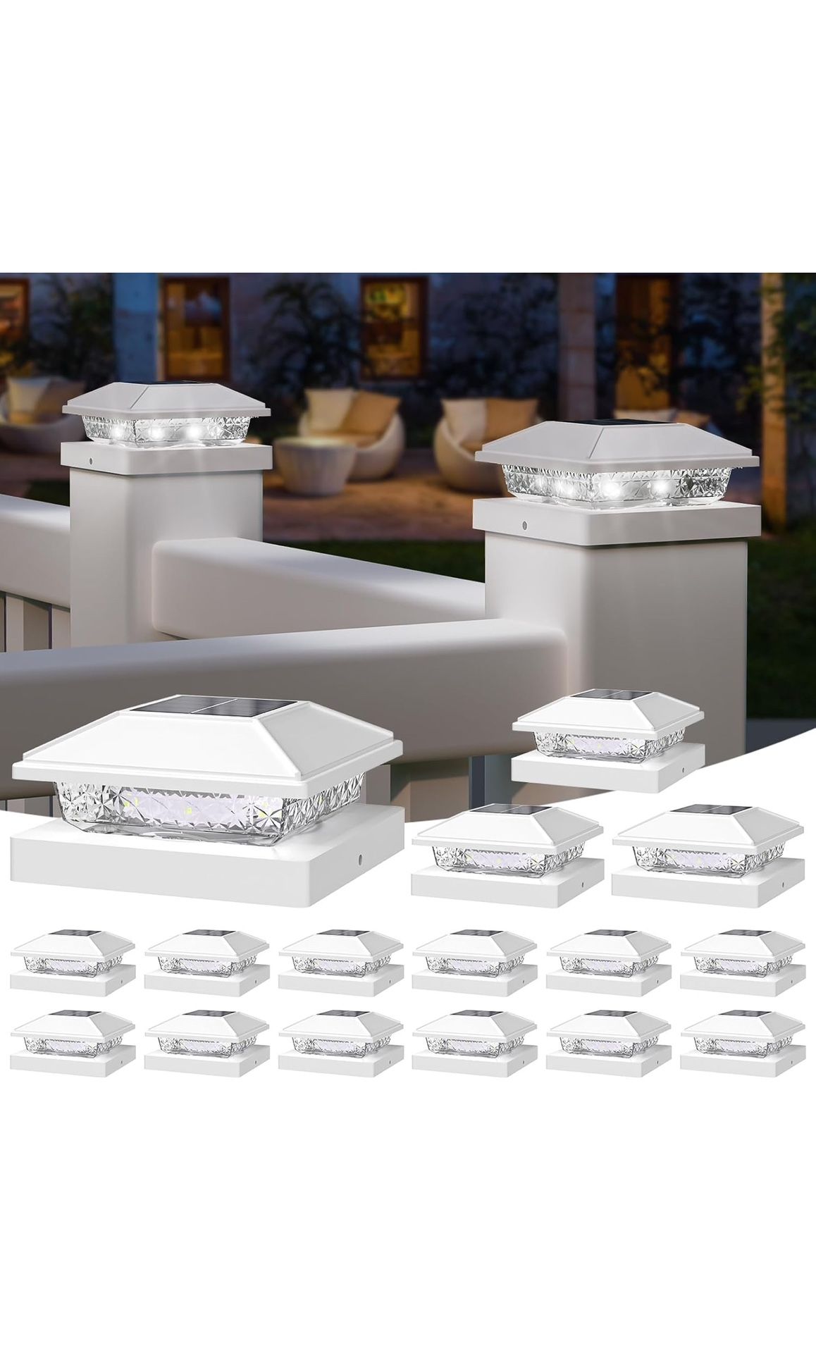 16 pack Solar Post Lights (New in Box)