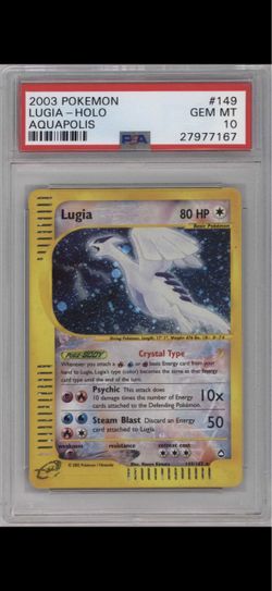 2003 Pokémon Lugia Holo Aquapolis #149 PSA 10