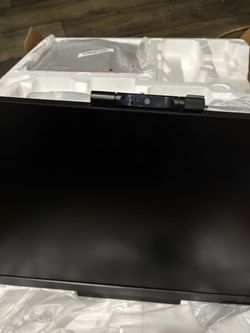 Black Flat Screen Monitor with Webcam