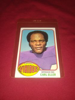 Vintage Old 1976 Carl Eller Football Card - Topps #105 - in very good condition