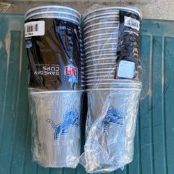 DETROIT LIONS GAME CUPS / NEW