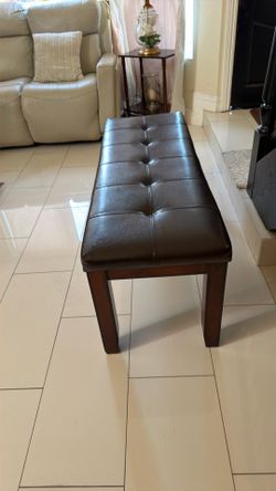 Brown bench chair