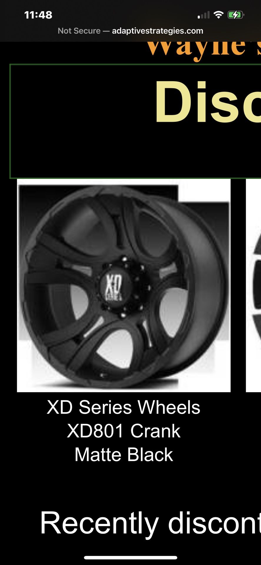 1 XD Series 801 Crank Rim (Matte Black)