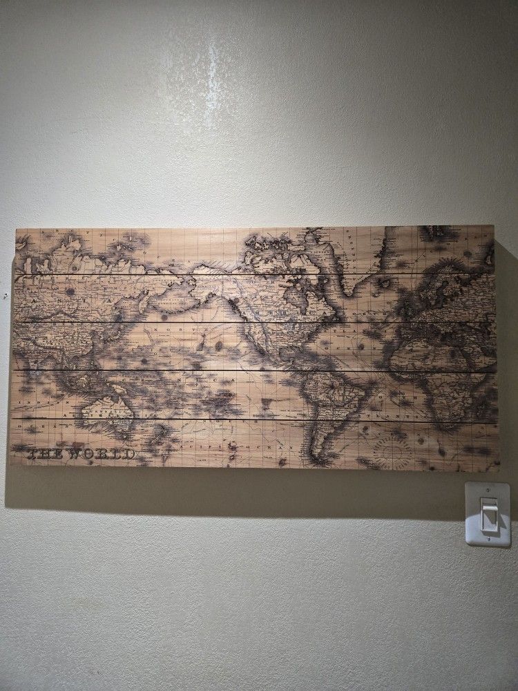 40" By 20" Worl Map