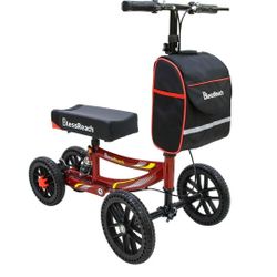 Knee Scooter, 300lbs Capacity, 13" Big PU Seat, Disc Brake Knee Walker, All Terrain Foldable Knee Scooter Walker with Bag for Foot Injuries Compact Cr