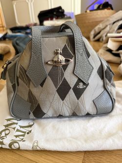 Vintage Vivienne Westwood Grey Argyle Shoulder Bag $60 OBO