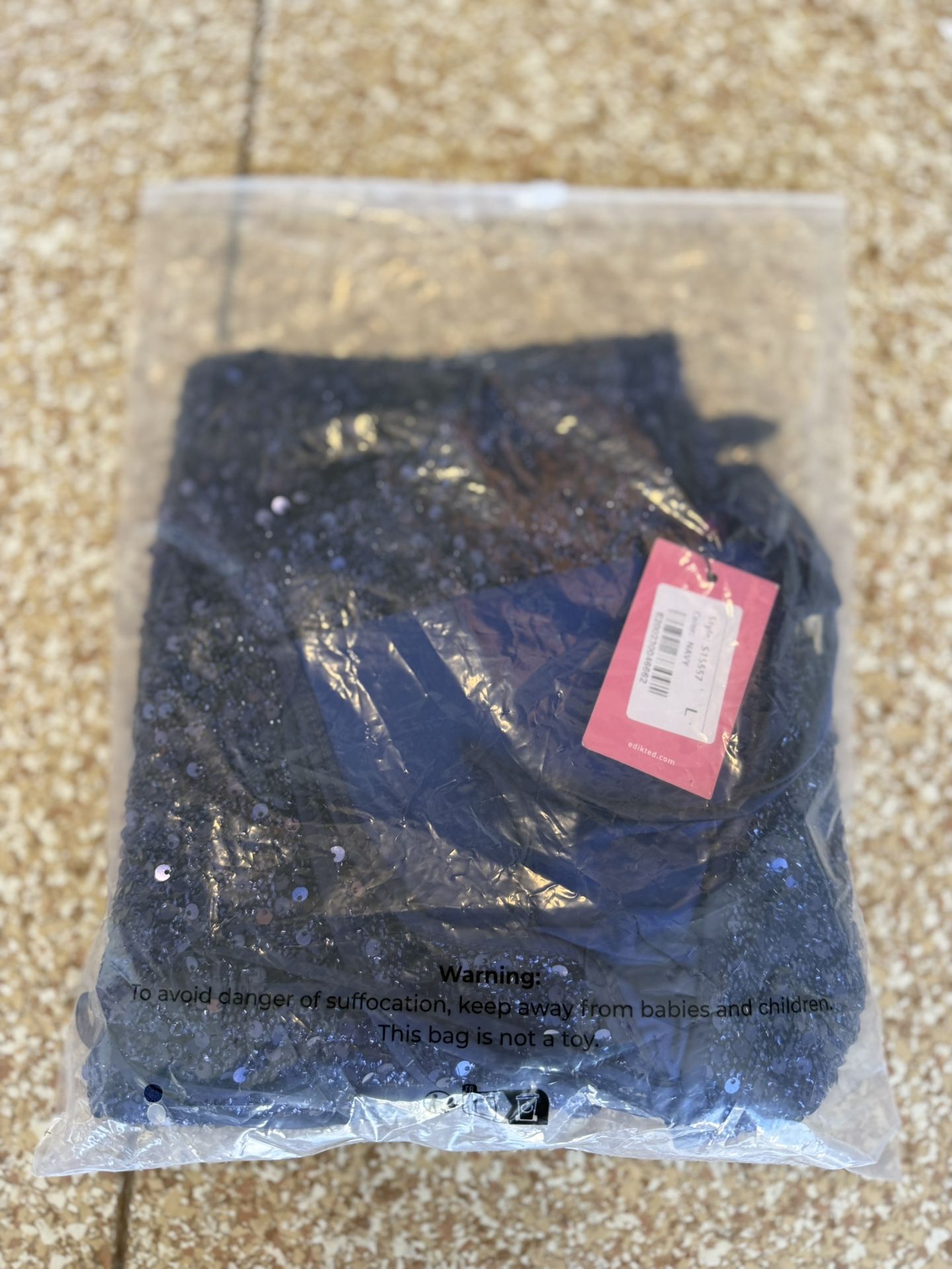 edikted blue sequin dress Women's Kiara Strappy Sequin Mini Dress