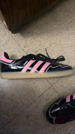 Adidas Samba Black Patent Pink Sneakers