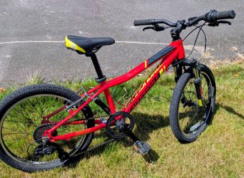 Kids Boys Girls Red Cannondale Mountain Bike 20 Inch Frame