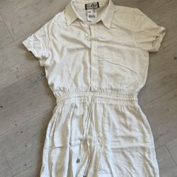 Women Off White Short Jumpsuit - “S”