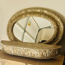 Home Interior Mirror & Shelf Set (Big/Large)
