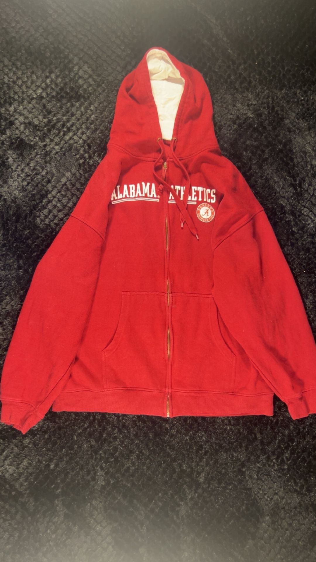 Alabama Crimson Tide 2XL Hoodie β Red Zip-Up β OVB