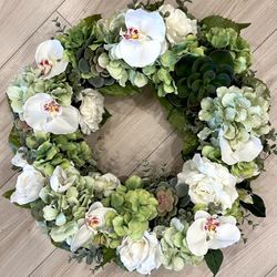 Faux Floral Wreath 20 Inches 