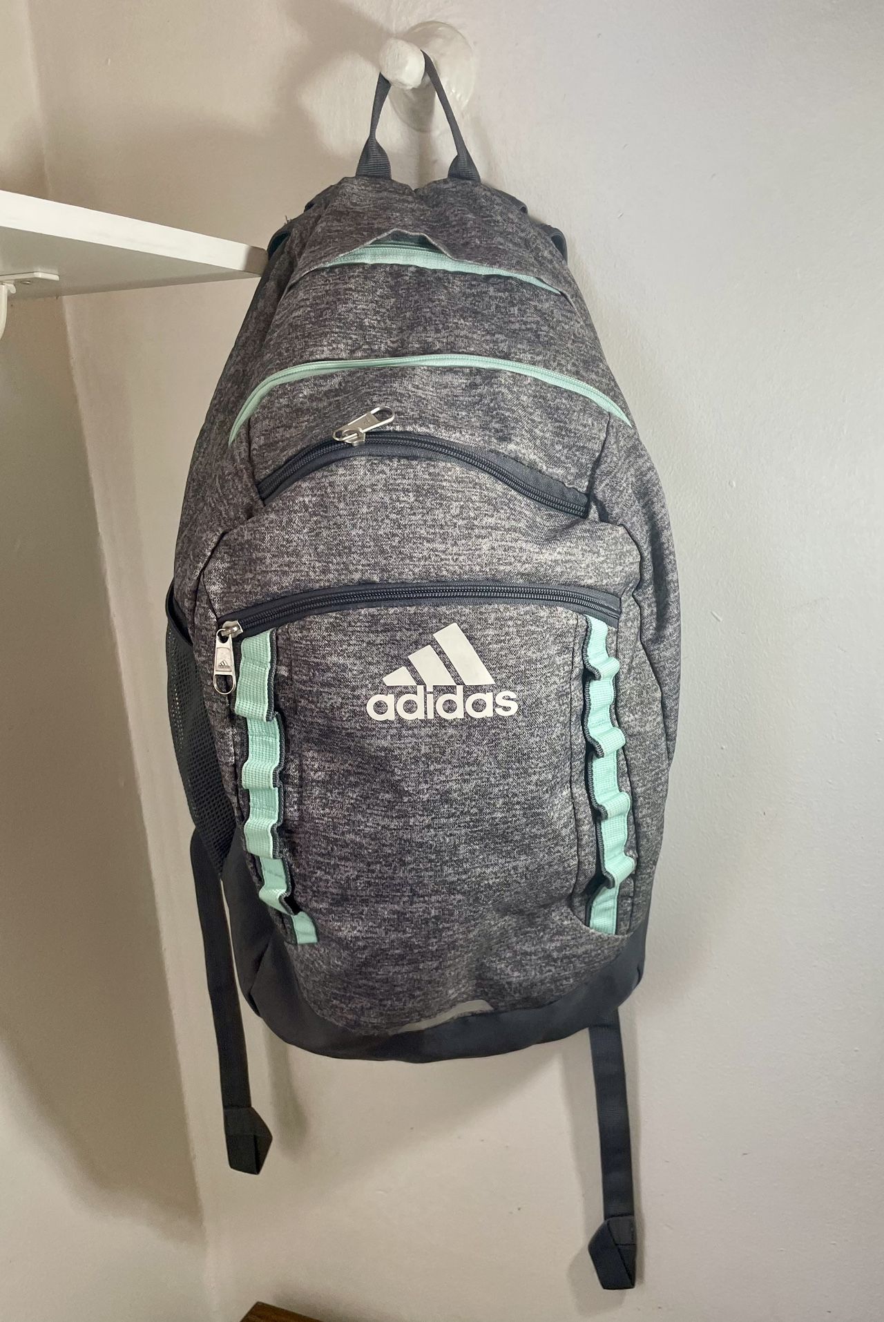 Adidas Gray and Teal Backpack