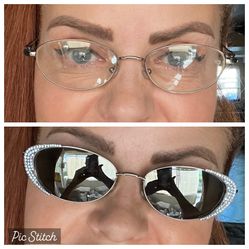 Classic Wire Frames With Clip On Magnetic Sunglasses
