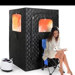 Portable Sauna for Home Full Body Personal Sauna Steam Sauna Tent at Home Spa with 2.6L 1000W Steam Generator, 90 Minute Timer, Foldable Chair, Remote