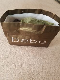 Bebe fluid ruffle strapless dress