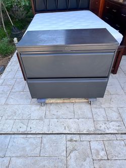 2 drawer metal storage container