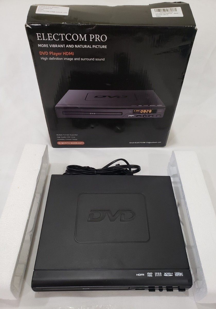 ELECTCOM HDMI DVD Player – Compact, High-Quality, Multi-Format Player