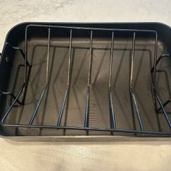 Circulon Nonstick 12” x 18” Roasting Pan with V Shaped Rack