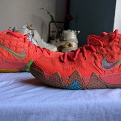Nike Kyrie 4 Lucky Charms Red Multicolor Mid Top Basketball Sneakers
