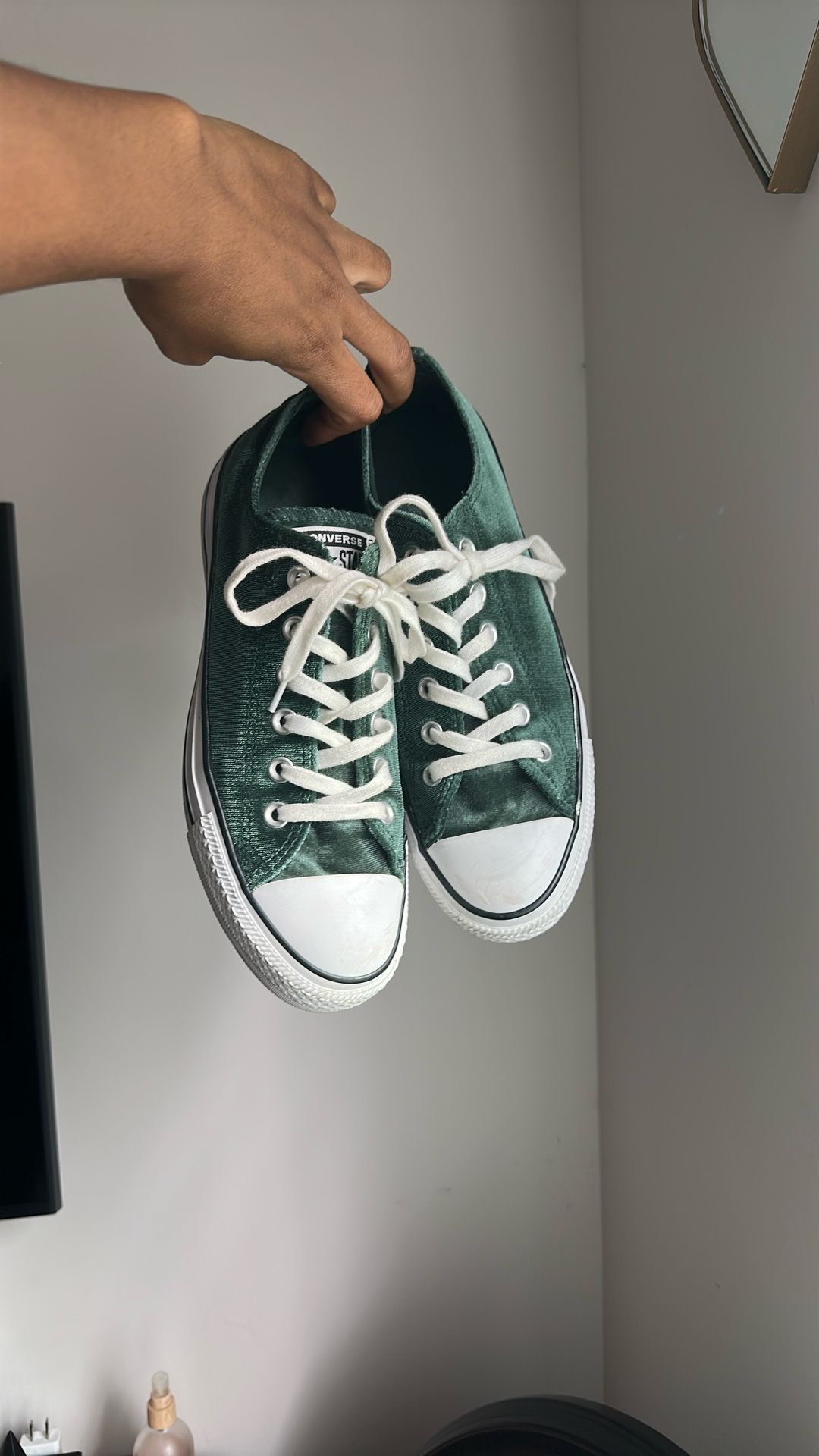 Green Velvet Converse