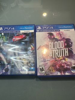 PS4 PSVR Games Blood & Truth and VR Worlds