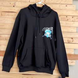Members Only x Nickelodeon SpongeBob Men’s Black Pullover Hoody Sweatshirt NWT