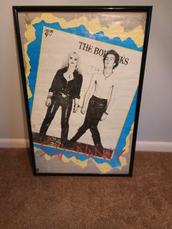 Original vintage 1988 "Sid & Nancy" music poster featuring Sex Pistols bassist Sid Vicious and his girlfriend Nancy Spungen.