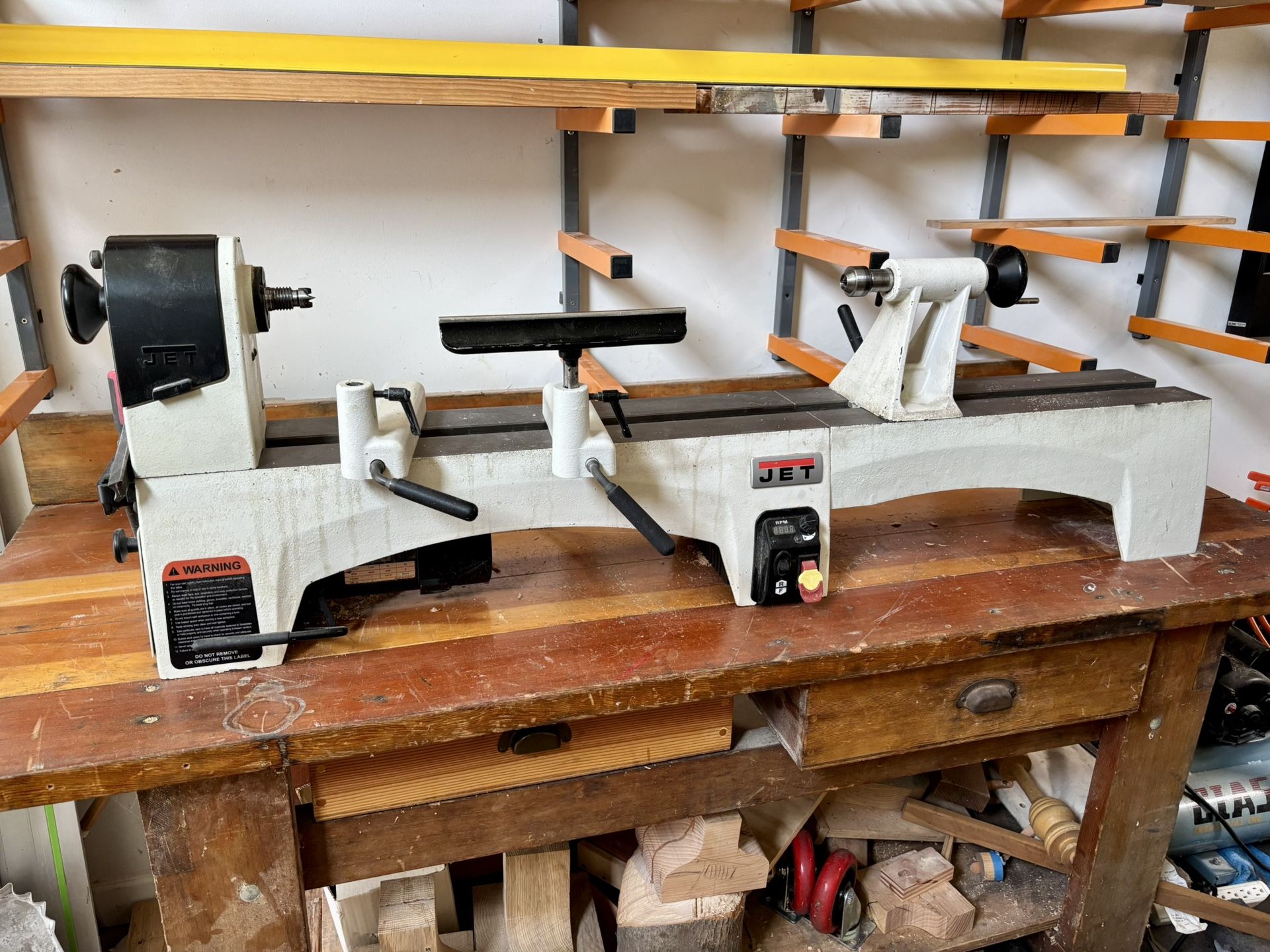 Jet Wood Lathe 1221 With Bed Extension