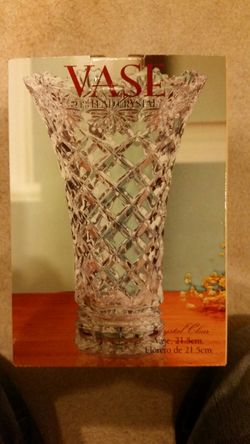 New crystal clear vase 24% lead crystal