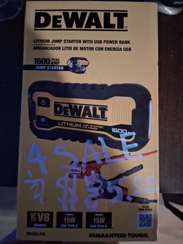 Dewalt Portable Jumper Box And TCL Tablet  